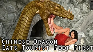 Vore Chinese Dragon Eats Tourist Feet First